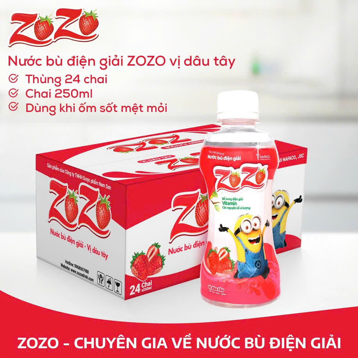 Nước Zozo Hương Dâu 250ml